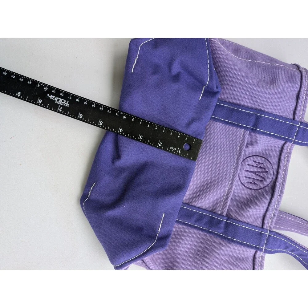 L.L.Bean Boat and Tote Small Zip Top Long Handle Lavender Purple Custom MWM USA